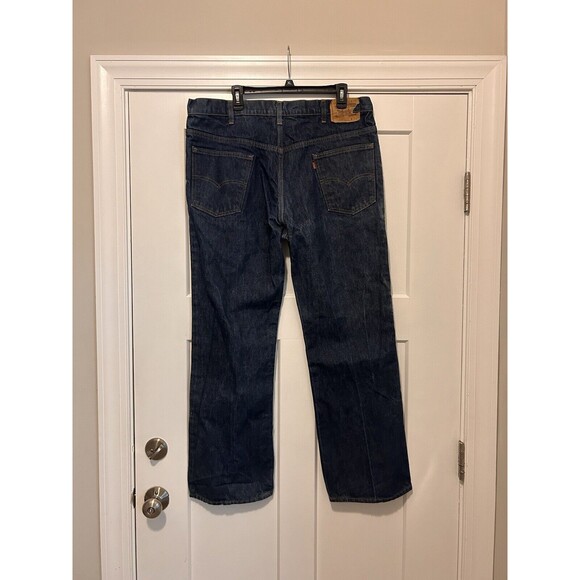 Vintage Levis Orange Tab Men 517 Boot Cut Denim Jean 40x30 Dark Wash Blue - Picture 6 of 6